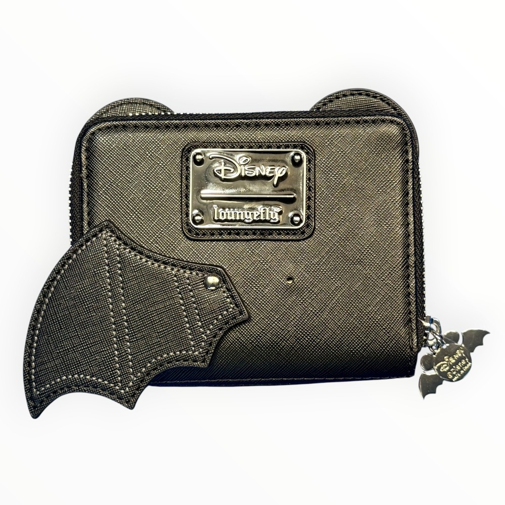 Disney Loungefly Mickey Mouse Vampire Bat Wing Zip-Around Wallet Missing Wing - Picture 6 of 6